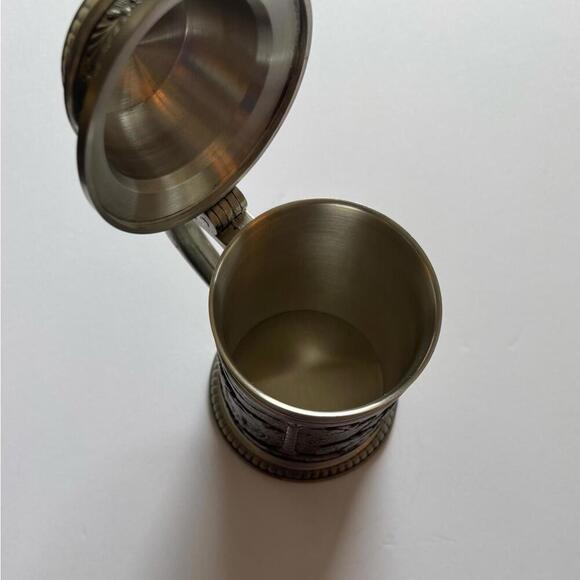 Vintage German Pewter Beer Stein with Lid 35 Jahre Bäko Amberg Shepherd Scene - Picture 5 of 9